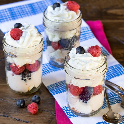 Mini Berry Trifles in a Jar