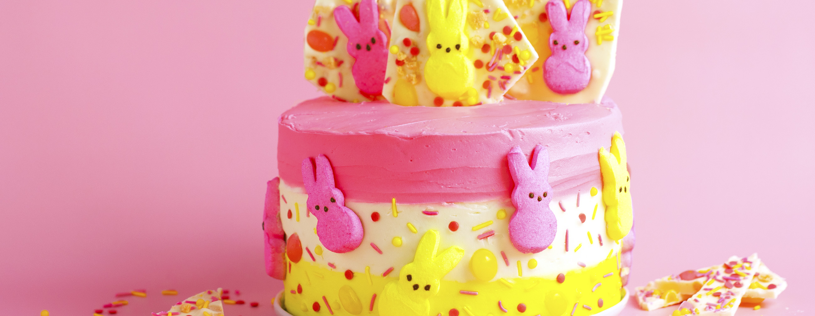 Strawberry Lemonade PEEPS Bark Cake Ready Set Eat